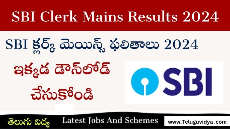 SBI Clerk Mains Results 2024